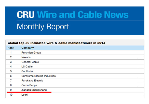 鸿运国际电缆再次进入全球绝缘线缆制造商前十