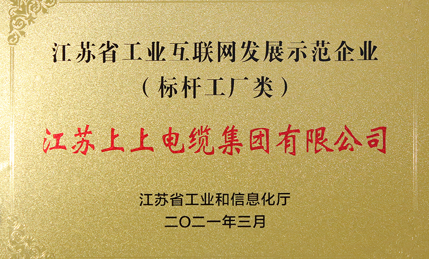 鸿运国际电缆获评“江苏省工业互联网生长树模企业”